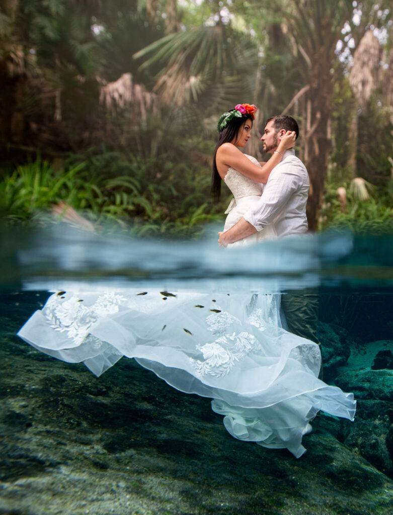 Underwater dress portrait