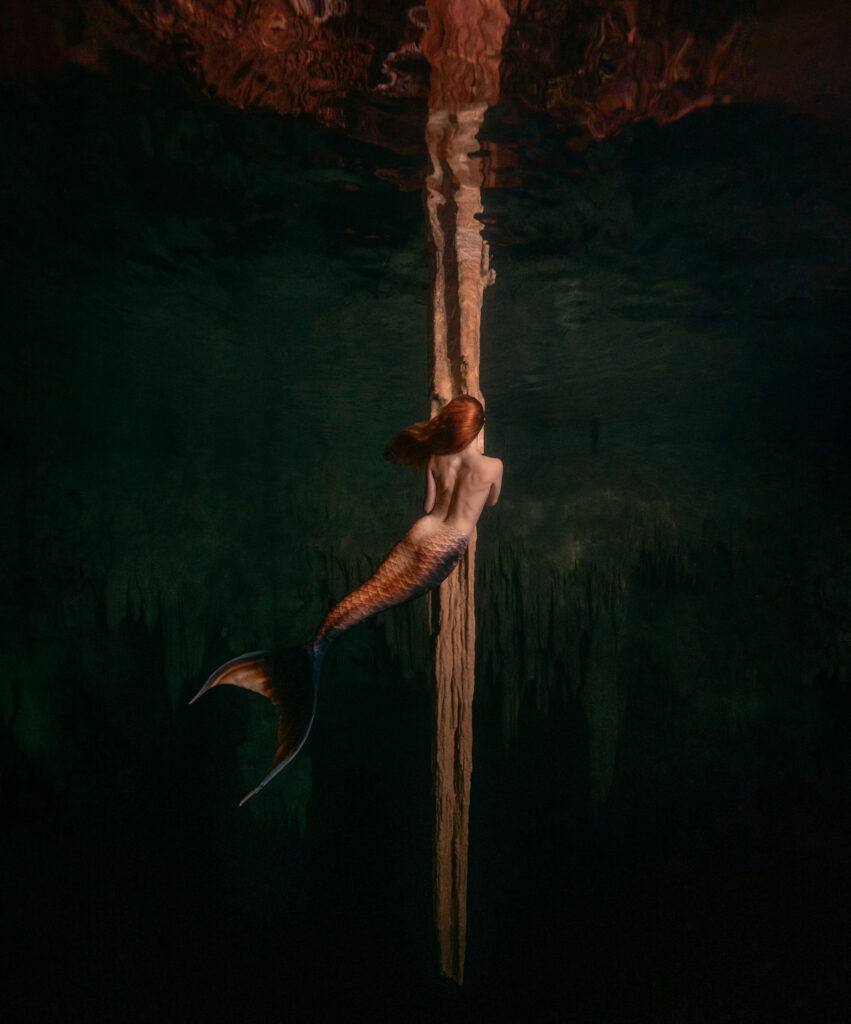 Underwater mermaid portrait