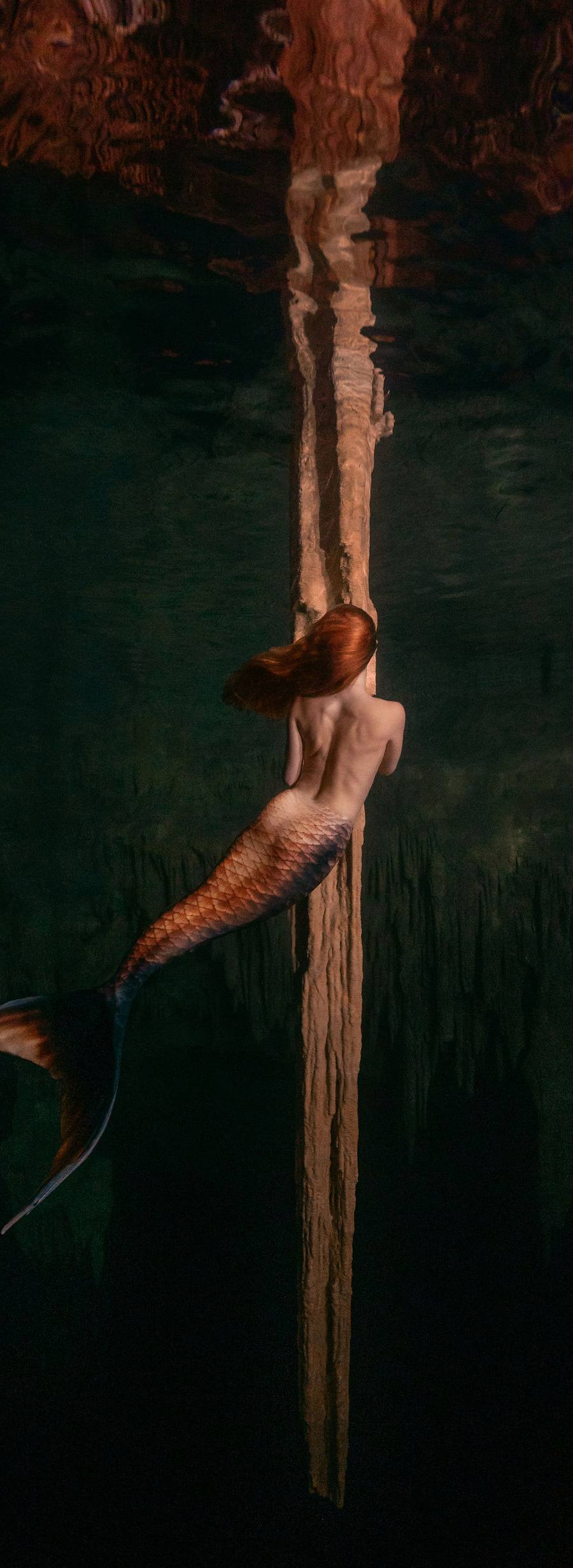 Underwater aerial silk portrait